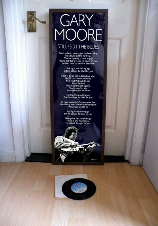 Gary Moore Still Got The Blues Promotional Poster Lyric Sheet,  Thin Lizzy