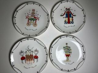 Lenox Merry And Bright Christmas Dessert Plates Set Of 4 A Time For Giving