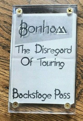 Jason Bonham - Led Zeppelin Drummer,  Cloth Backstage Pass,  Acrylic Case
