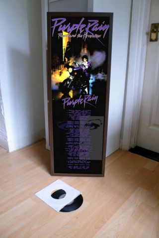 Prince Purple Rain Promo Poster Lyric Sheet,  When Doves Cry,  1999,  Corvette,  Beret