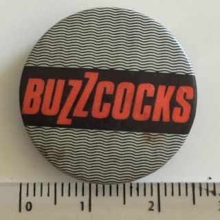 Vtg The Buzzcocks 25mm Pin Badge Music Punk Band 1970s