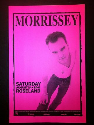 Morrissey The Smiths Rare Portland Oregon Concert Tour Flyer Poster