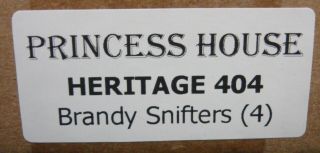 Princess House HERITAGE 404 Brandy Snifters (4) Set of FOUR 4