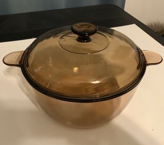 Corning Visions Pyrex 4.  5l Amber Dutch Oven/stock Pot,  Cookware,  Glass