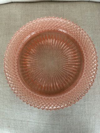 Pink Depression Glass Dinner Plate,  Miss America Pattern
