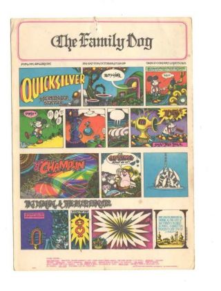 Quicksilver,  Family Dog,  1967,  Griffin Mouse Art Concert Handbill Postcard