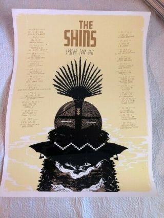 The Shins Spring 2012 Us Tour Silk Screen Poster 18 " X24 "