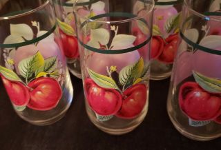 (8) Apples Casuals By China Pearl Larger Apples 16 Oz.  Tumblers Glasses Perfect