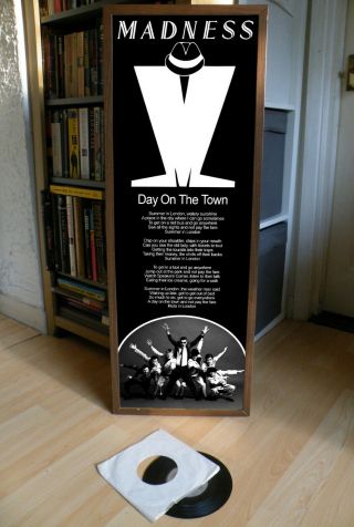 Madness Day On The Town Promotional Poster Lyric Sheet,  Ska,  One Step Beyond,  Baggy
