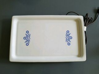 Vintage Corning Ware Cornflower Blue Porcelain Hot Plate Warming Tray