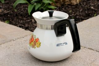 Corning Ware P - 104 Spice of Life 6 cup Stovetop Teapot Tea Pot with Metal Lid 2