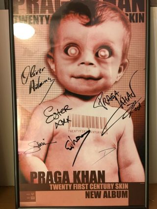 Praga Khan 1999 Signed Rare Poster For Twenty First Cd Usa Lords Of Acid