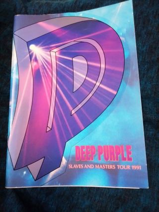 Deep Purple Slaves And Masters Tour 1991 Japan Tour Program Ritchie Blackmore