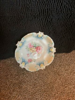 Antique Rs Prussia Large Serving Bowl W/roses 10 1/2”