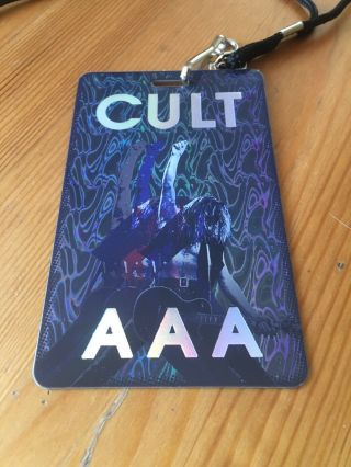 The Cult 2019 “sonic Temple” Tour Backstage Pass W/ Cord