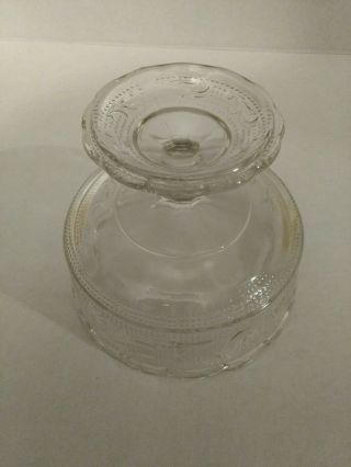 Vintage E.  O.  Brody Clev.  Glass Co.  Clear Compote/Trifle Footed Pedestal Dish 5