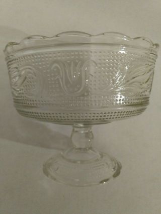 Vintage E.  O.  Brody Clev.  Glass Co.  Clear Compote/Trifle Footed Pedestal Dish 6