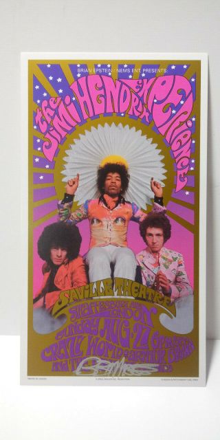 The Jimi Hendrix Experience Saville Theatre 2nd Print Bob Masse Signed Handbill