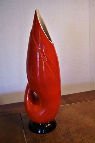 Frankoma Flame Pottery Vase V - 5 Signed Grace Lee Frank Limited Edition