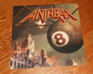Anthrax Volume 8 The Threat Is Real Poster 2 - Sided Flat Square 1998 Promo 12x12