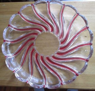 Mikasa Peppermint Red Swirl 13 " Serving Platter