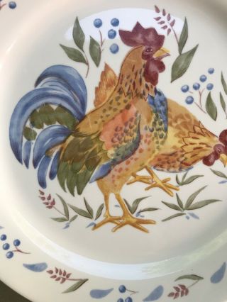 Set of 4 Corelle COUNTRY MORNING 10 1/4 DINNER PLATE - ROOSTER 3