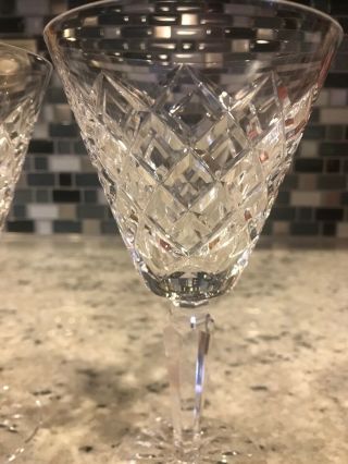 WATERFORD Irish Crystal TYRONE PATTERN CLARET WINE GLASS 7 