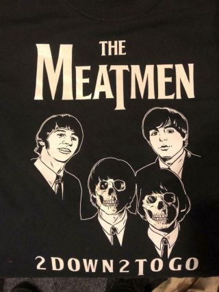 The Meatmen 2 Down 2 To Go T Shirt Glows In The Dark Punk Tesco Vee Size Xl