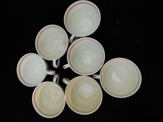 7 Johnson Brothers Bros Historic America Pink Cups & Saucers San Fran Gold Rush 2