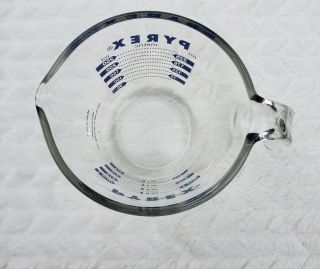 Vtg Pyrex Glass Measuring Cup 1 Cup 8oz.  Blue Writing CORNING 2