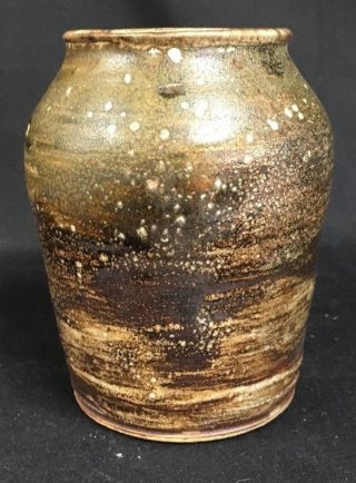 Vintage Stoneware Studio Pottery Signed Vase - Temaku?