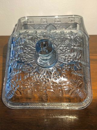 Vintage Indiana Glass Honey Bee Dish Tiara Candy Dish Apothecary Cute 2