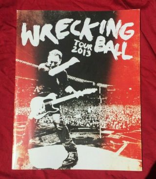 Bruce Springsteen Wrecking Ball 2013 Tour Program Concert Program Tour Book