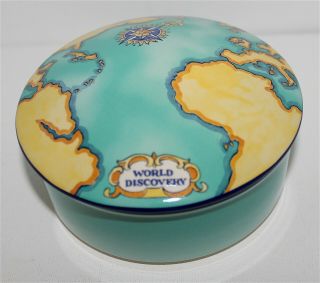 Trinket Box Round Lidded By Tiffany & Co Tauck World Discovery Porcelain France