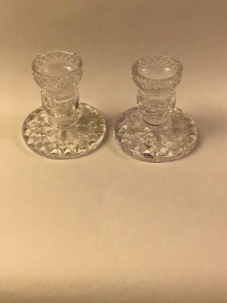 Vintage Waterford Crystal Candlesticks Candle Holders Ireland