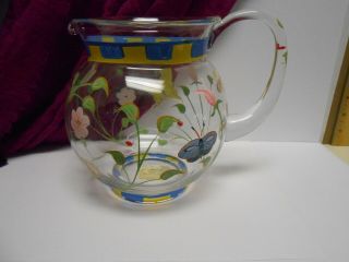 Lenox Crystal Pitcher Butterfly Meadow Hand Painted Pitcher Bar Code Sticker
