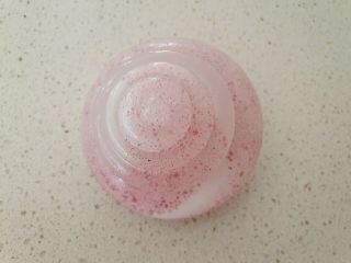 Vintage Glass Shell Paperweight Kosta Boda Sweden Pink & White Color