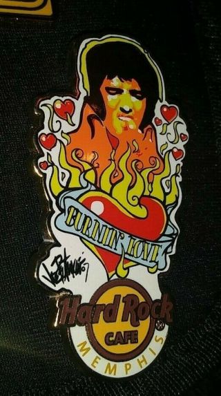 Hard Rock Cafe Hrc Memphis Elvis Burning Love Collectible Pin Rare /le L@@k