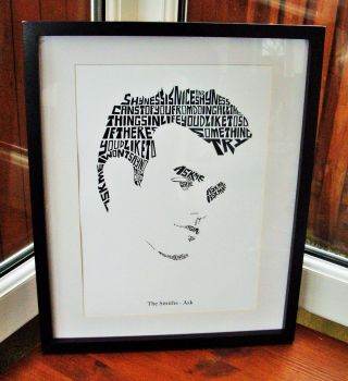 Morrissey/the Smiths/ask A3 Size Typography Art Print/poster