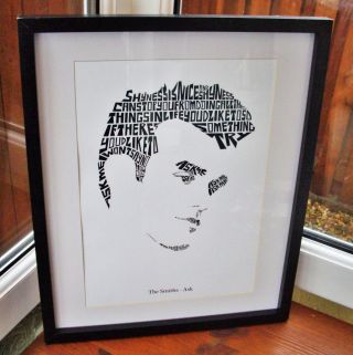 Morrissey/The Smiths/Ask A3 size typography art print/poster 2