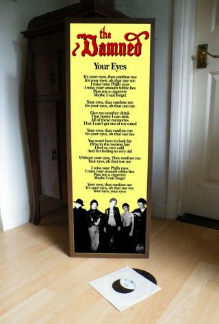 The Damned Your Eyes Promo Poster,  Lyric Sheet,  Sex Pistols,  Pleasure,  Etiquette