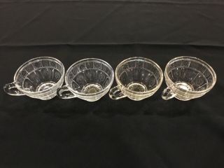 Doric And Pansy Depression Glass Crystal Cups