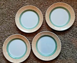 Corelle Plates Lunch Luncheon Palazzo Dinnerware Gold Yellow Green Teal Rare 8.  5