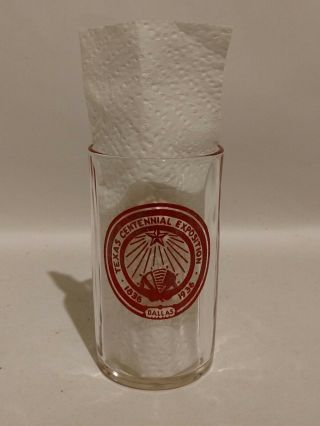 Htf Texas Centennial Swanky Exposition Star 1936 Tx Dallas Drink Glass