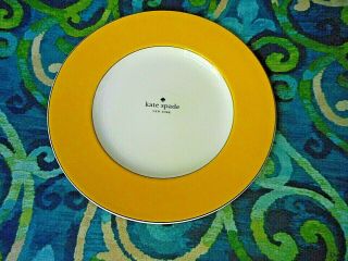 Lenox Kate Spade Rutherford Circle Yellow Accent Plate Set Of 4.  Set 2
