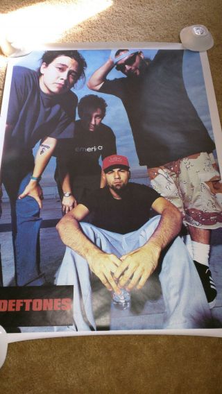 Deftones Poster Group Photo Color Old 90s No Printer 24x36 Rare Uk Oop Htf