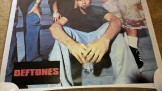Deftones poster Group Photo color old 90s no printer 24x36 RARE UK OOP HTF 4
