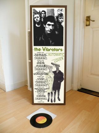 The Vibrators Automatic Lover Promo Poster,  Lyric Sheet,  Sex Pistols,  Clash,  Damned