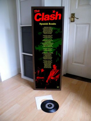 The Clash Spanish Bombs Promo Lyric Poster,  Sex Pistols,  Strummer,  Damned,  Punk