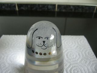Kosta Sweden Quirky Family Dog Clear Glass Paperweight 1980 2